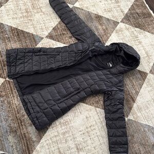 North face long puffer coat black